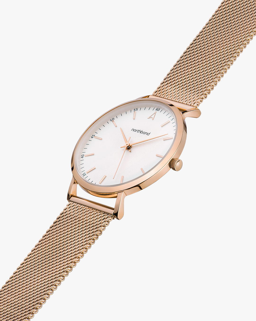 lace watch rose gold mesh